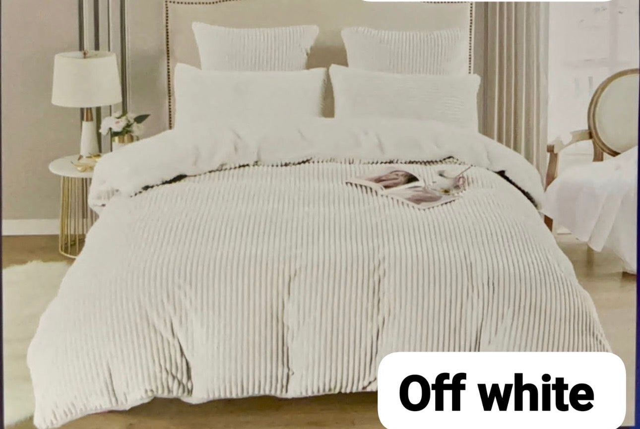 MHome 5pc Corduroy Comforter Set-Various Colours