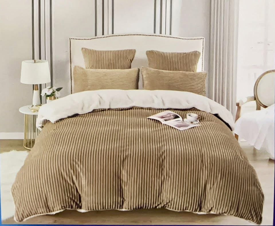 MHome 5pc Corduroy Comforter Set-Various Colours