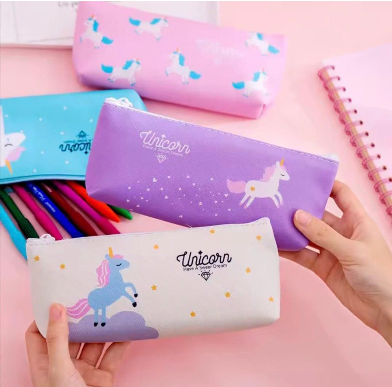 Kids Back To School Unicorn Pencil Cases