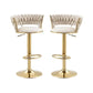 Velvet Swivel Bar Stool