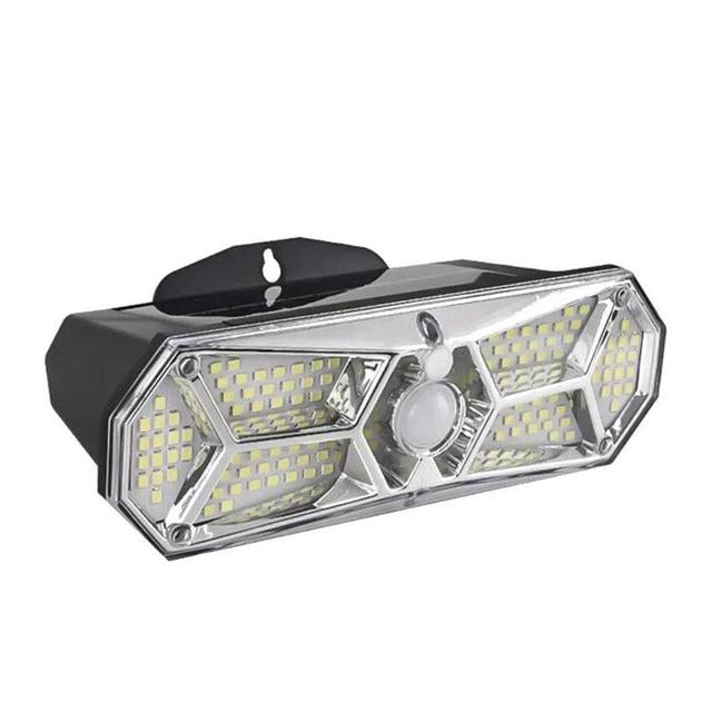 MTech Rechargeable Waterproof Solar Powered Wall 126COB Light With Smart Sensor Motion 2pc Pack