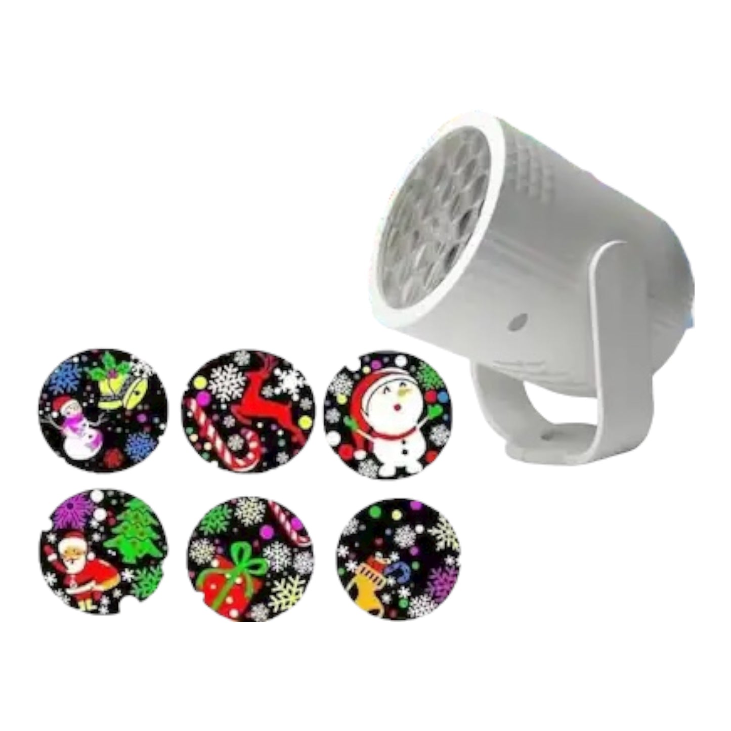 Christmas LED Projector Lights,USB Christmas Snowflake 16 Pattern Decor,Rotating Projector Lamp for Holiday Christmas - White