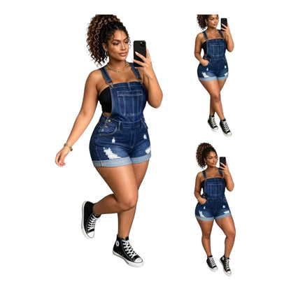 Ladies Classic Bib Style Denim Jumpsuit-Various Options