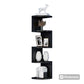 Corner Book Shelf D-Shaped