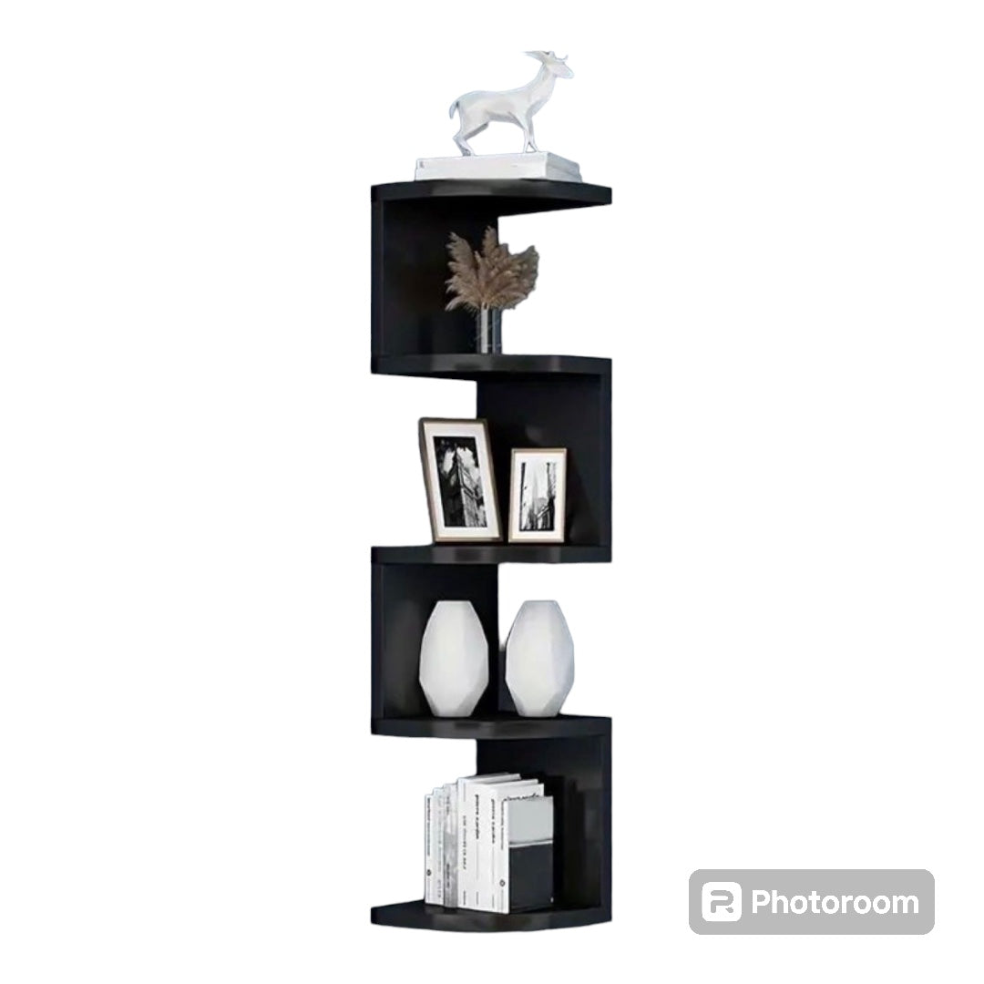 Corner Book Shelf D-Shaped