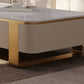 MFurn Marble Top Minimalistic Coffee Table with Storage Drawers
