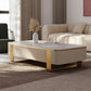 MFurn Marble Top Minimalistic Coffee Table with Storage Drawers