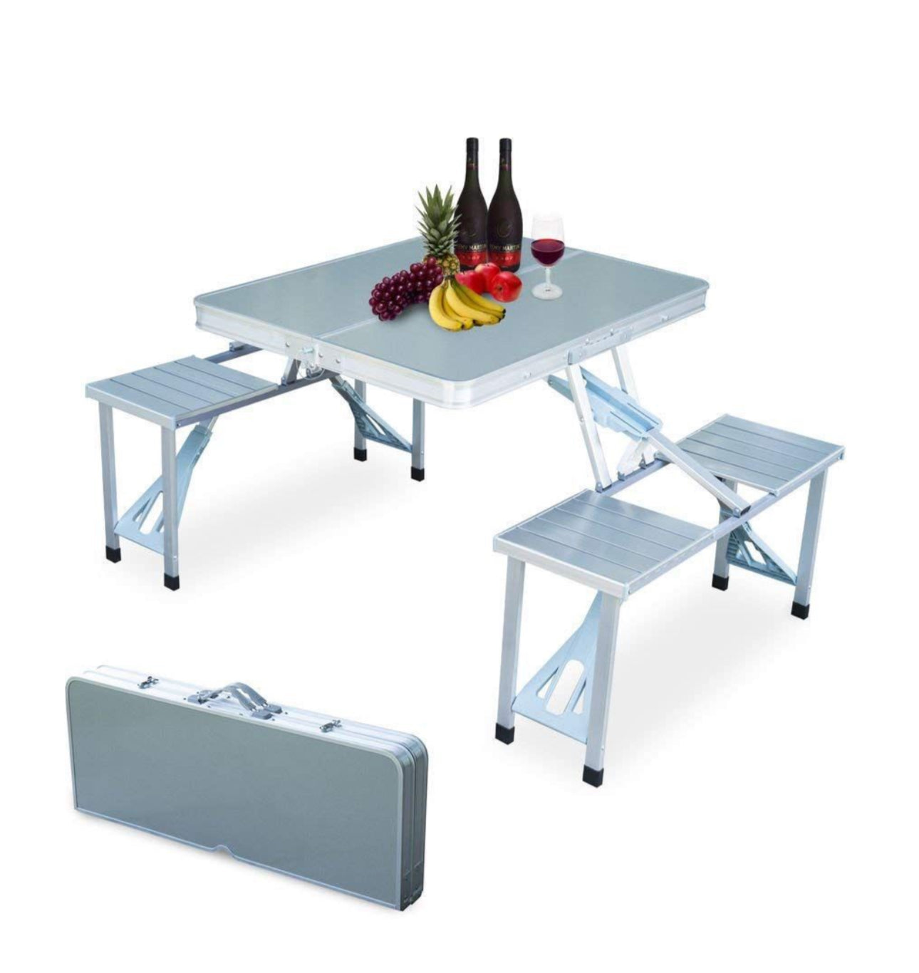 MFurn All-in-One Folding 4-Seater Portable Table
