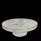 Cake Stand & Dome Cover Lid Serving Plate with Gold Lining- Glass 28cm