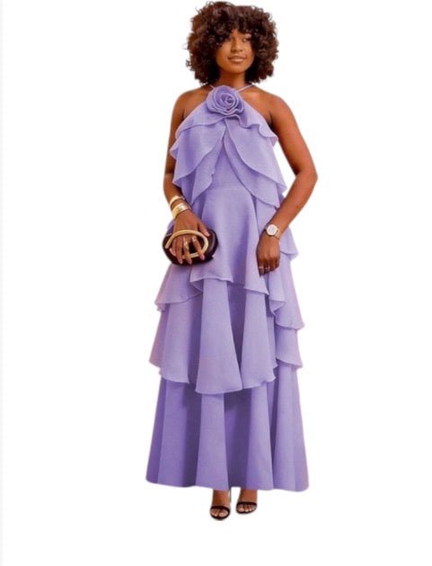 Ladies Multilayer Maxi Dress-Various Colours