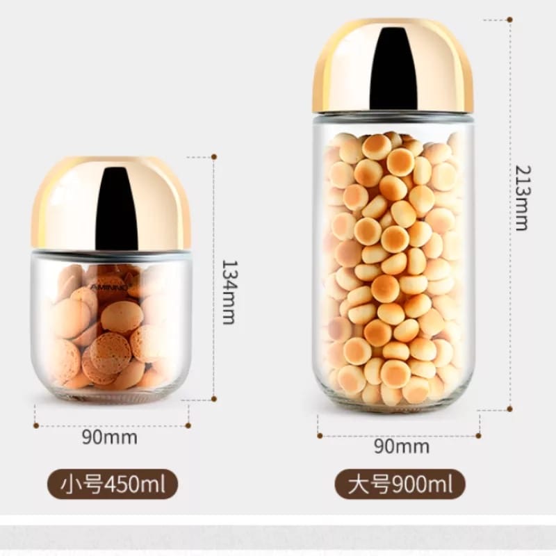 Glass Kitchen Storage Canister Jar Set