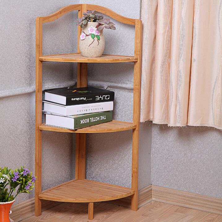 MHome Bamboo Bathroom Stand & Bamboo Wall Shelves