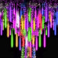 Christmas LED Meteor Shower Rain Light, 80cm 8 Tubes SMD LED Snow Fall Lighting Snow Lights Cascading Icicle String Light for Christmas New Year Night Lighting Garden Tree Home Decor, Multicolor