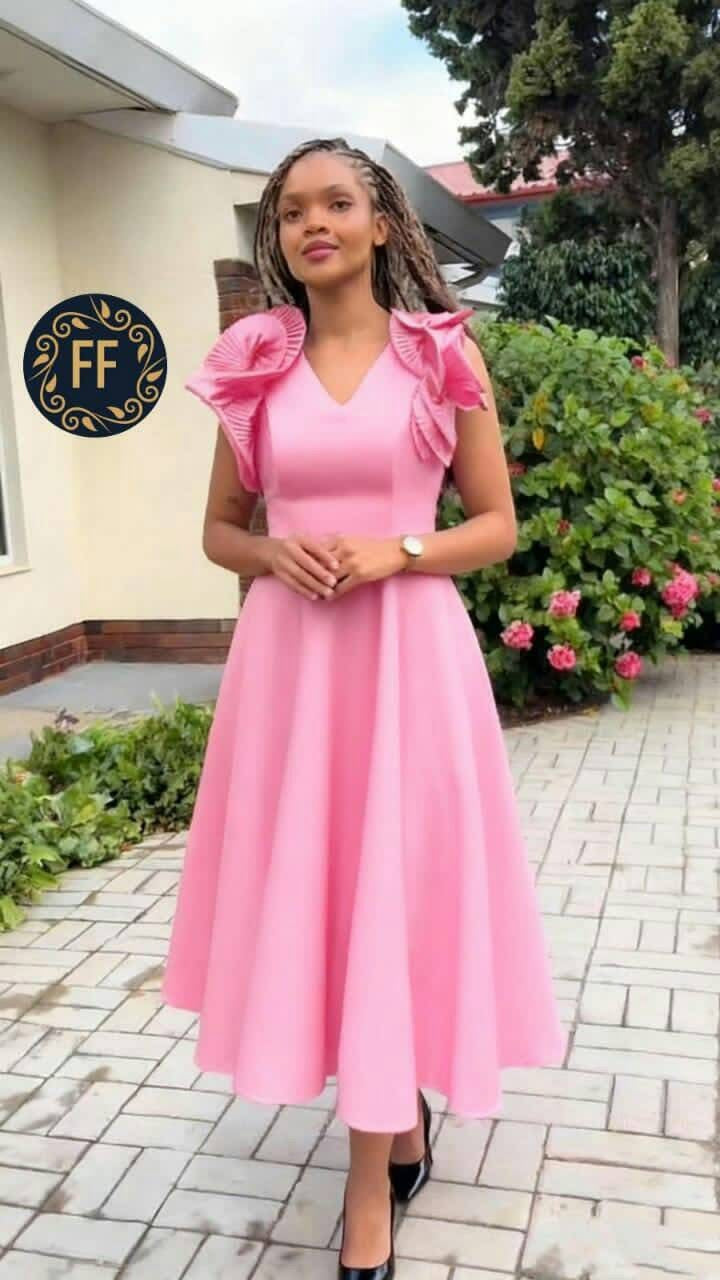 Summer New Ruffle Leaf Edge High Waist A-shaped Skirt Banquet Party Dress-Various Colours