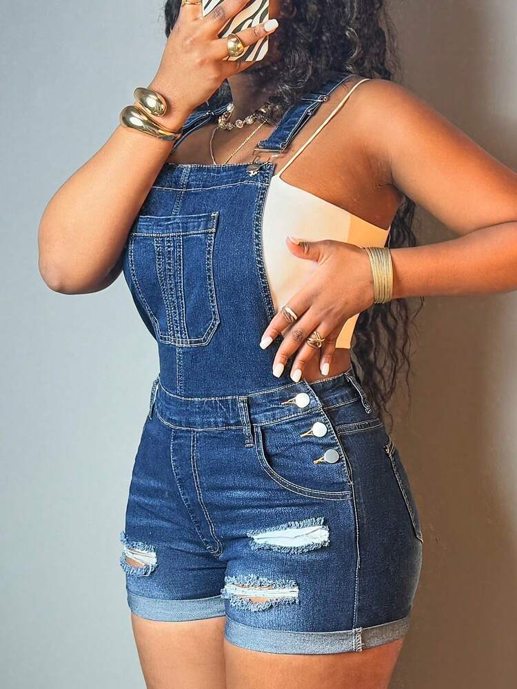 Ladies Classic Bib Style Denim Jumpsuit-Various Options