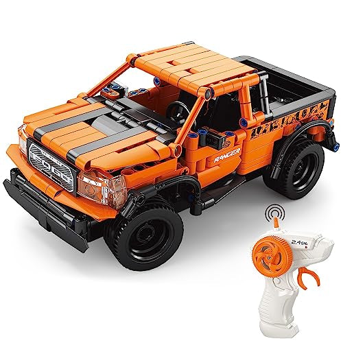 RiceBlock Ford Raptor RC Block Set with Handheld Controller, Speed and Sports Car