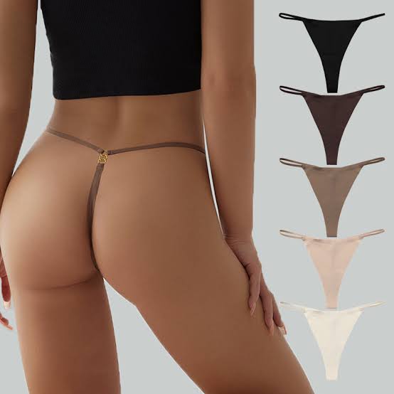 Ladies G-string Thongs Women Underwear Thong Seamless Panties Stretch T-back Tangas Low Rise 5pc Pack