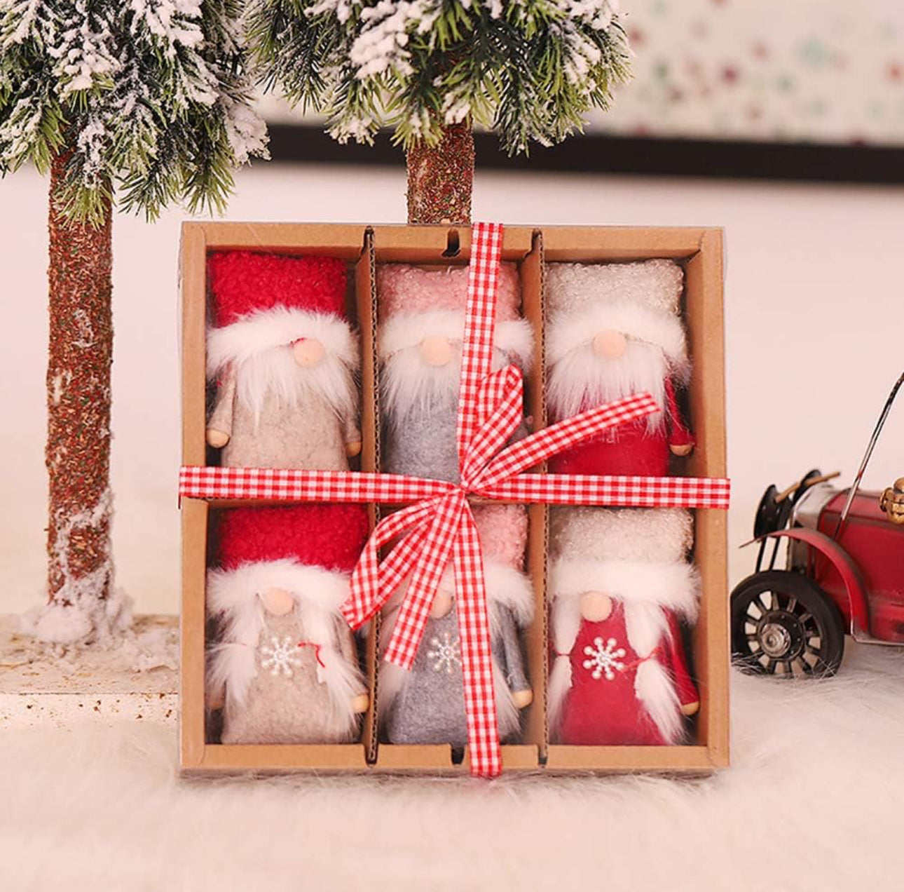 Christmas Decoration Box 6 Dolls Pendant Tree Hanging Ornaments Christmas Crafts Elves Decorations - Various Options