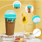 Slushie Maker Cup, Quick Frozen Magic Cup 500ml Slushy Cup Silicone Smoothies Squeeze Cup with Lid for Milk Shake, Fruit Juice, Cola