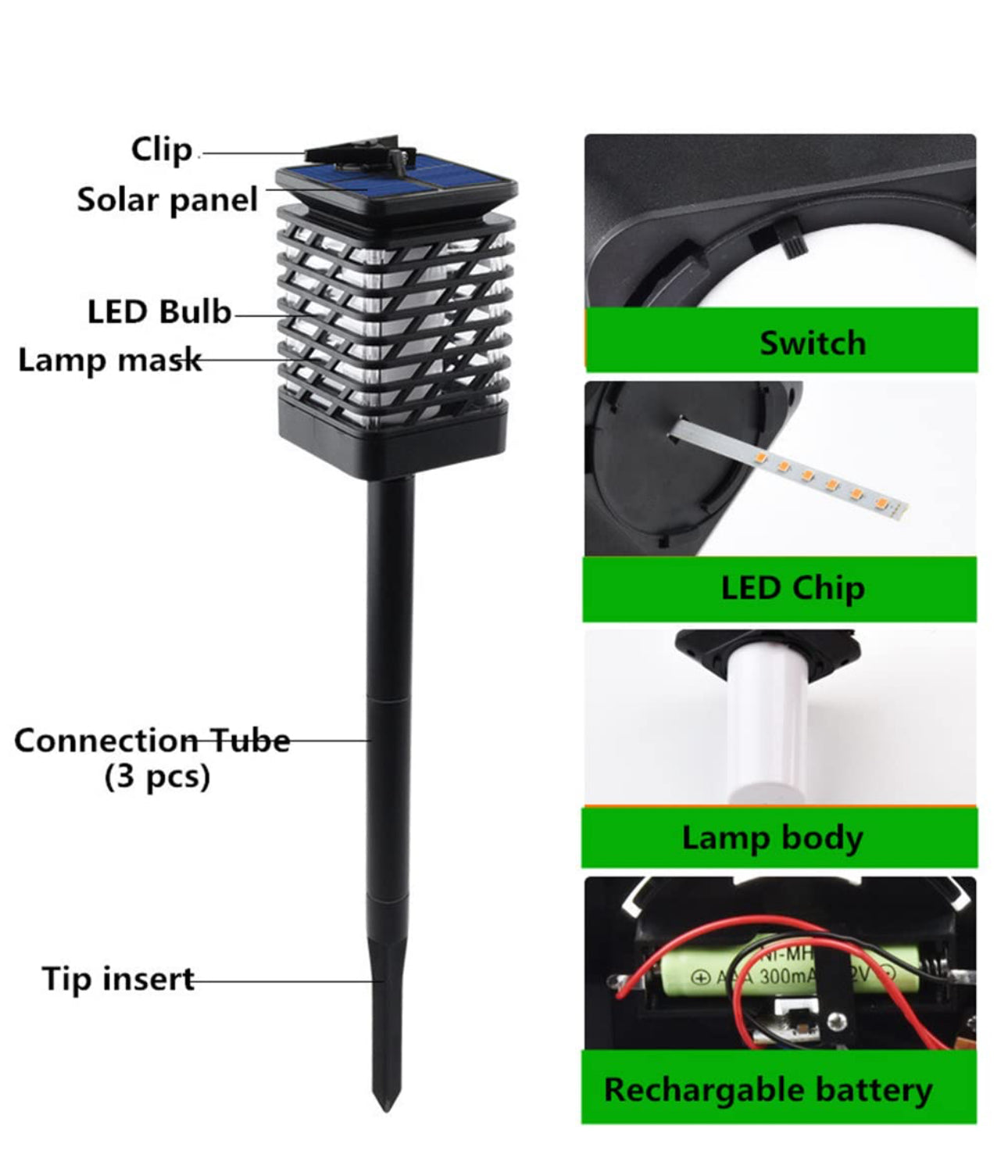 ARBES
Solar Torch Lights,Solar Lanterns Lights IP65 Waterproof Dancing Flickering Flame Solar Lights Landscape Decoration Lighting Dusk to Dawn Security Solar Flame,for Garden Patio Pathway 2pc Pack