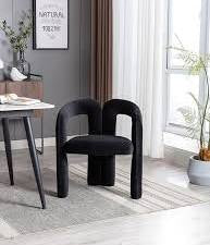 MFURN Modern Velvet Dining Chair Funky Barrel Accent Chairs, Upholstered Armchair Comfy Side Chair for Kitchen Living Room Dining Room-Various Colours