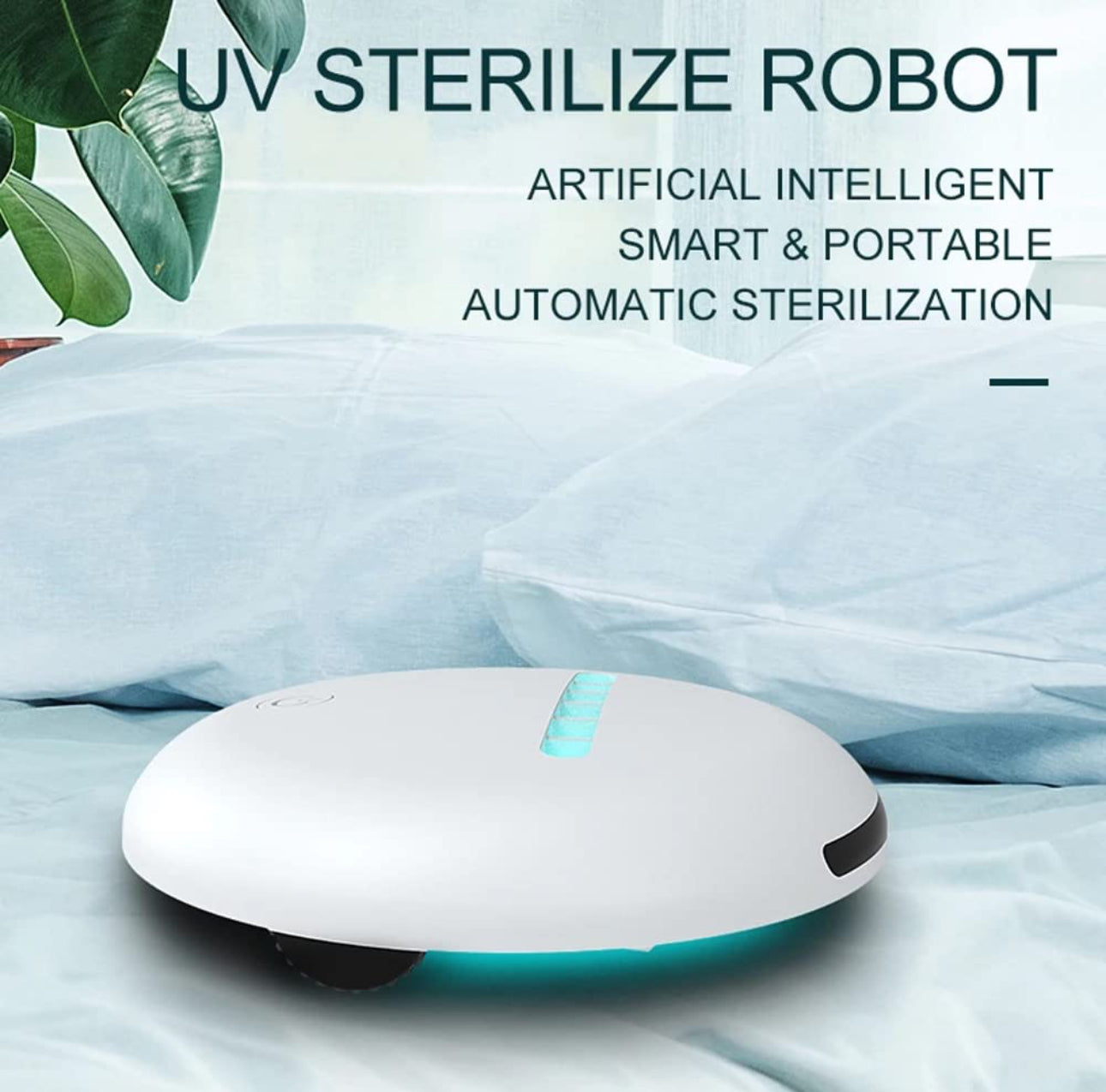 CleanseBot 2.0 Portable Intelligent UV Disinfection Robot | Wireless Mite & Bacteria Removal Device