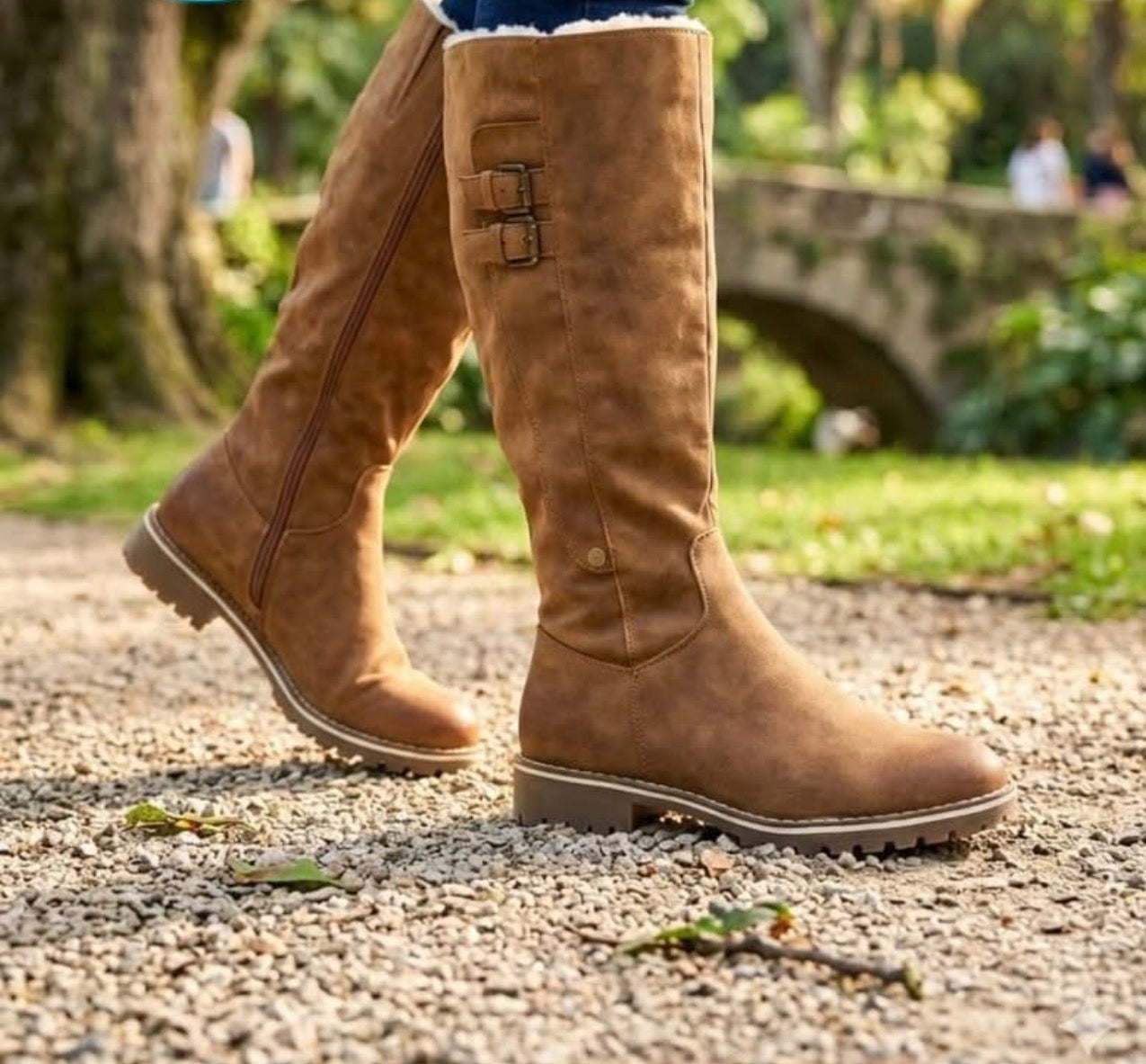 Ladies Faux Suede High Boots-Various Colours