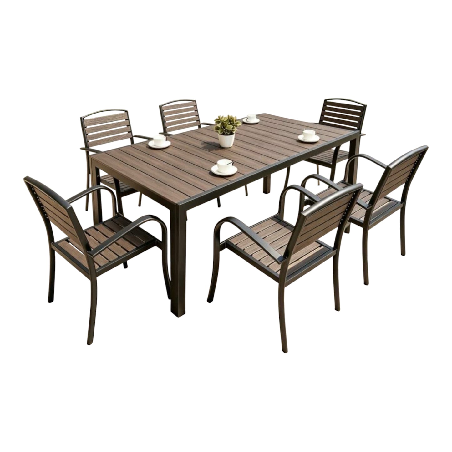 MFURN Candy Outdoor Patio Dining Set 7pc
