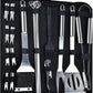MHome Stainless Steel 20pc Braai/BBQ Tool Set