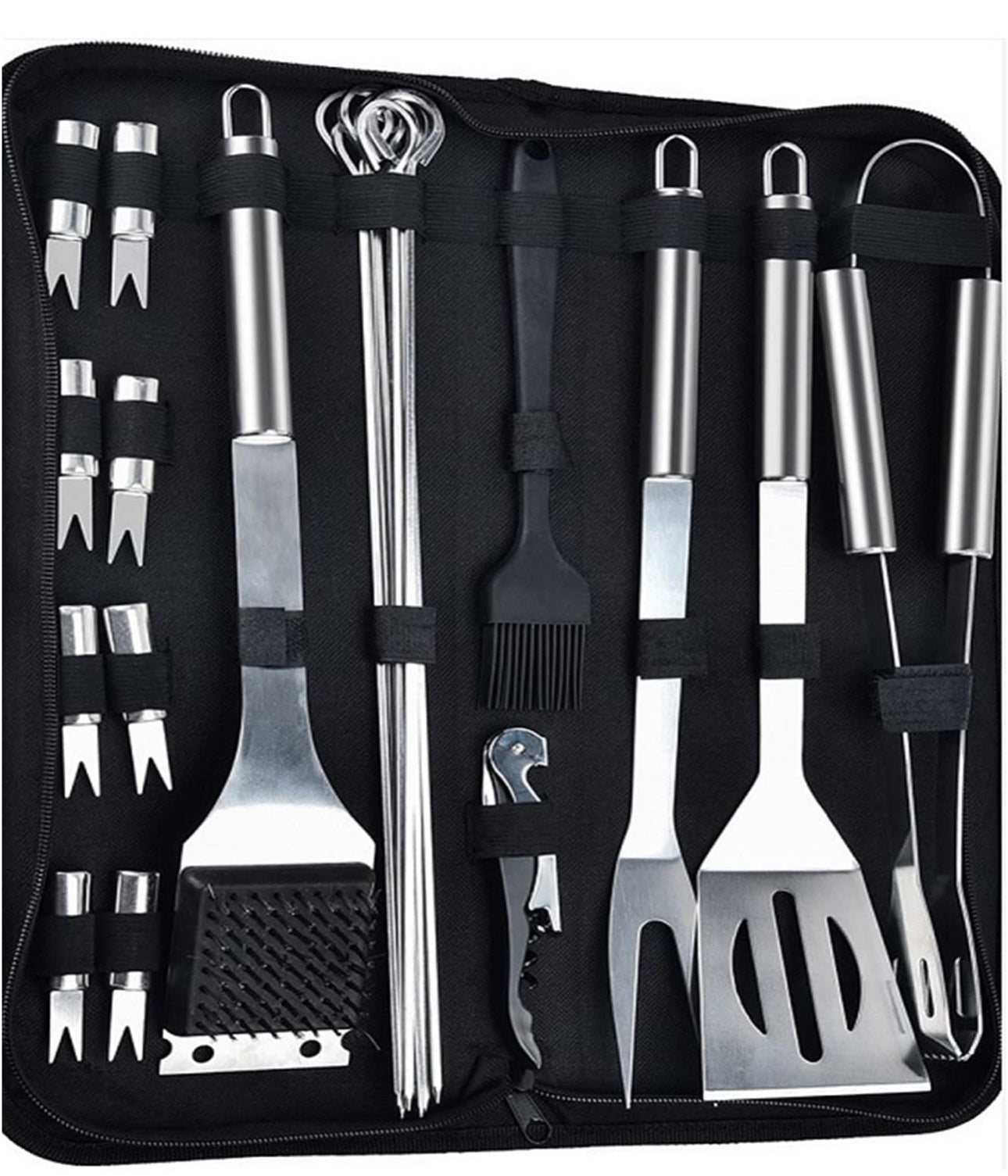 MHome Stainless Steel 20pc Braai/BBQ Tool Set