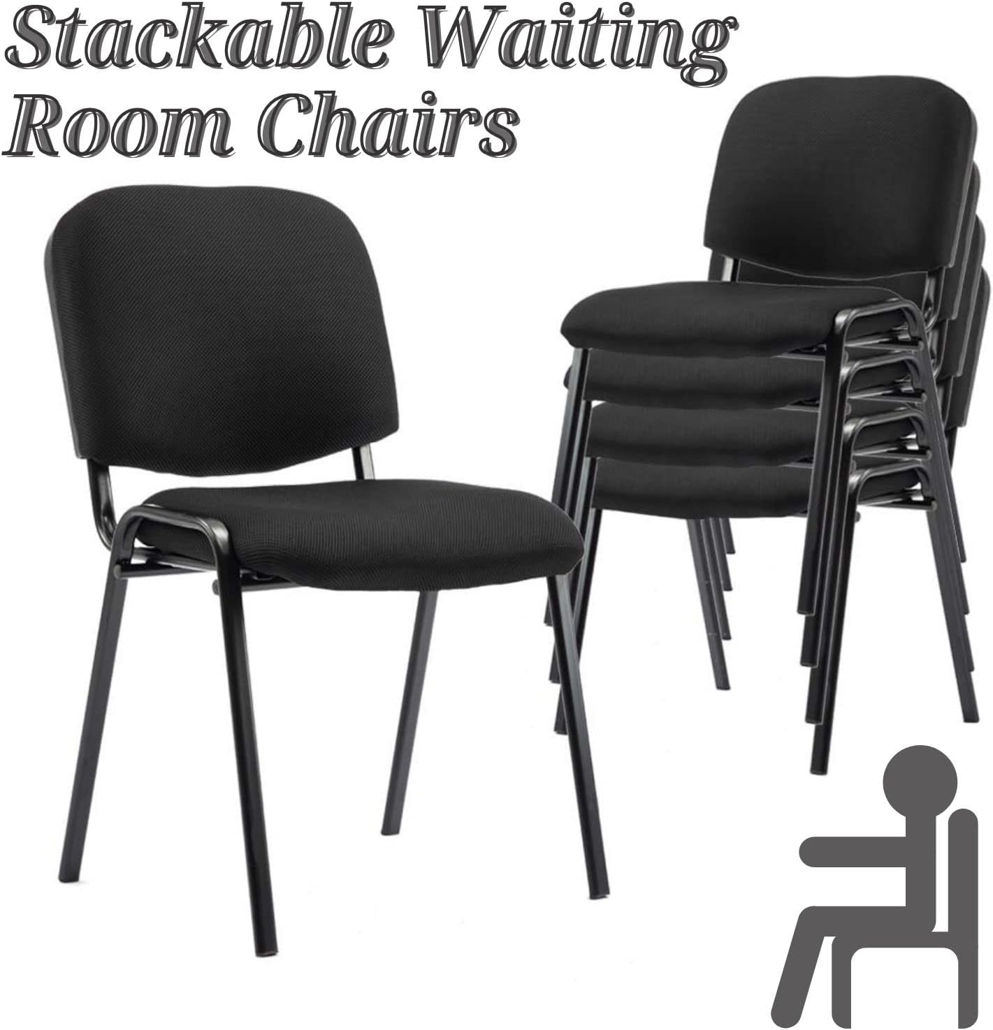 MFurn Stackable Steel Frame Chairs for Meeting Room and Reception