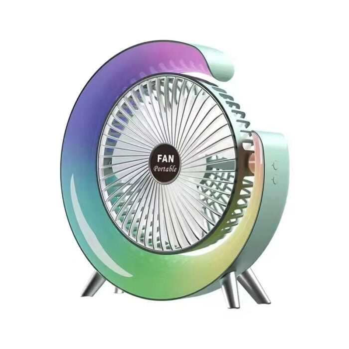G Shaped Multi-Coloured Desk Fan USB Powered-Various Colours