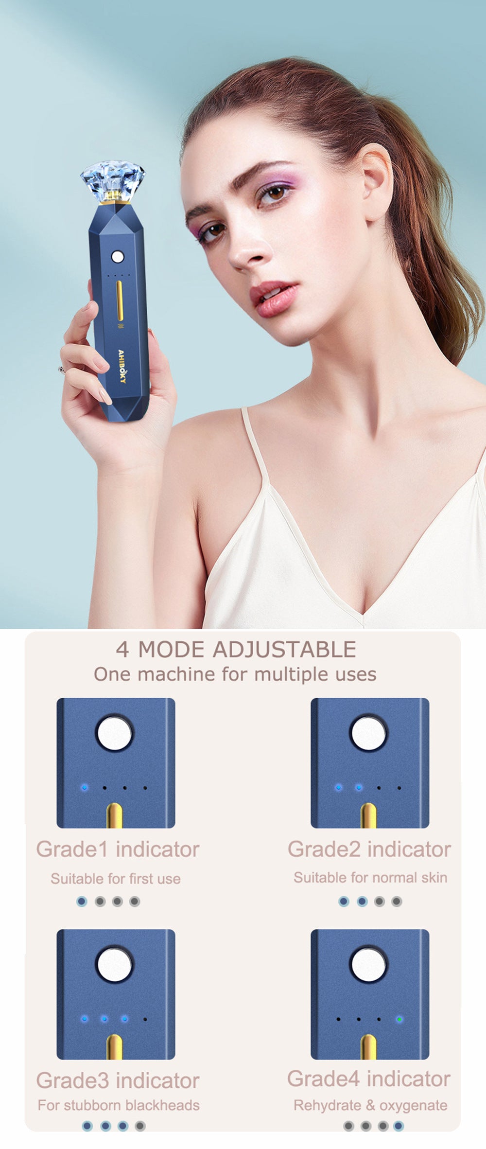 2-IN-1 Blackhead Remover Vacuum Pore Cleaner Acne Remover Mist Facial Sprayer Skin Moisture Nose Face Deep Cleansing Skin Care