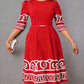 Ladies Elegant Fit-and-Flare MIDI Dress-Various Colours