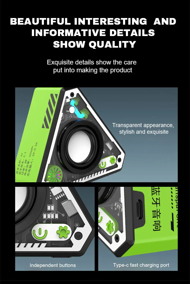 MPower Transparent Speaker, Lightweight & Portable, Bluetooth Technology