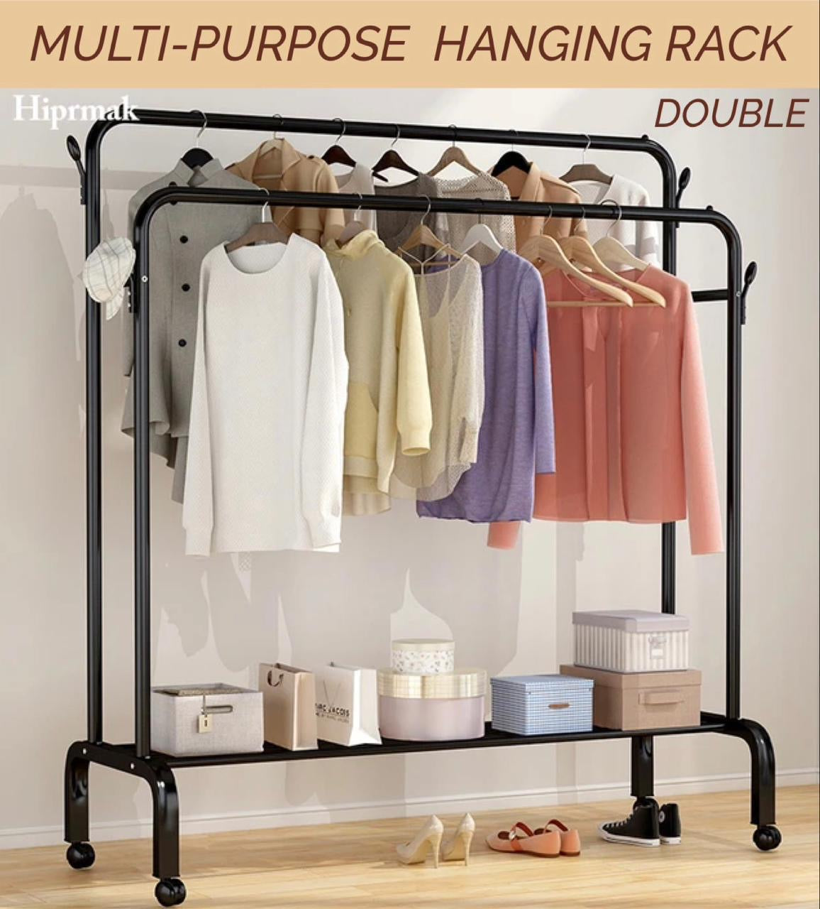 Multipurpose Double Hanging Rack – Megamall Online Store