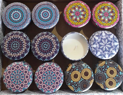 MHome Scented Candles Gift Set 12pc Pack Scented Candles Aromatherapy Candle Gifts fo Mom 100% Natural Soy Wax Portable Candles Gifts for Women for Mother's Day Gifts