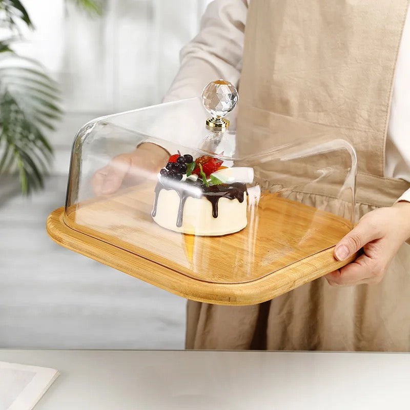 Acrylic & Wood Cake Dome Rectangle – Megamall Online Store