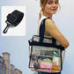 Clear Tote Bag, Stadium Security Approved, See Through Handbag Purse, Transparent Messenger Bag with Zipper Closure Crossbody Shoulder Bag with Adjustable Strap
