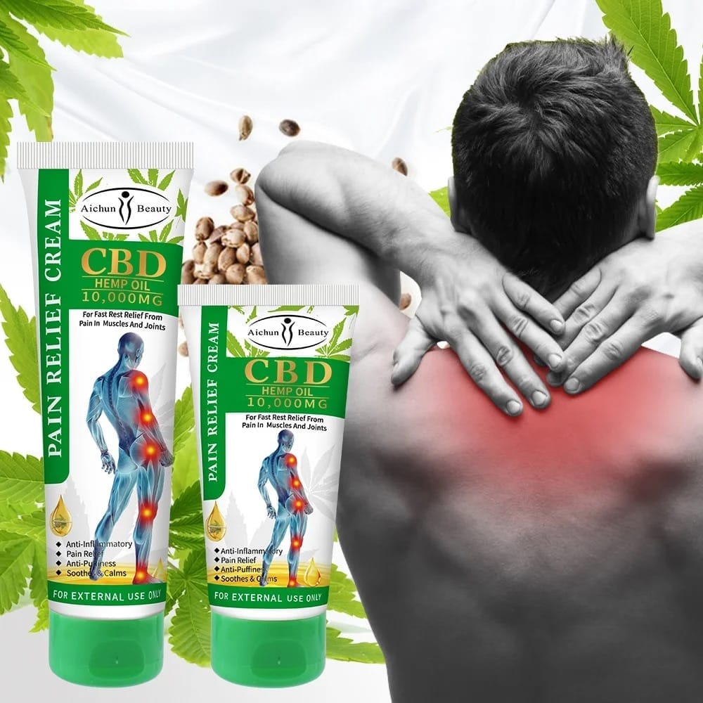 CBD Pain Relief Cream – 10,000mg Hemp Extract | Fast-Acting Relief for Muscle, Joint & Inflammation (100ml)
