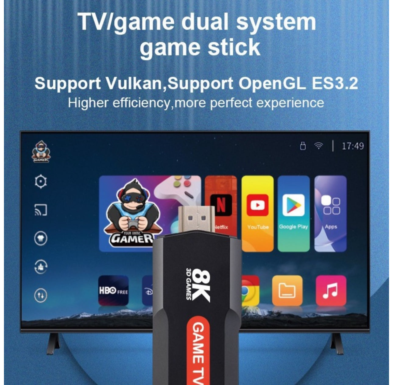 MTech Ultra HD Game Console TV Stick Android Media Player 5G 8K