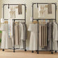 MHome Multifunctional Double Rotating Clothing Rack With Wheels