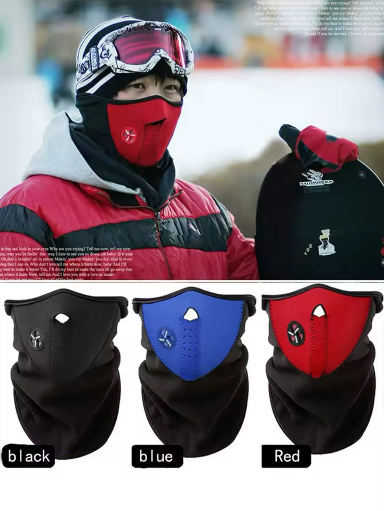 MGear Windproof Cycling Mask Bike Bicycle Dustproof Outdoor Sports Masks Neck Half Face Balaclavas Hot Winter Mask