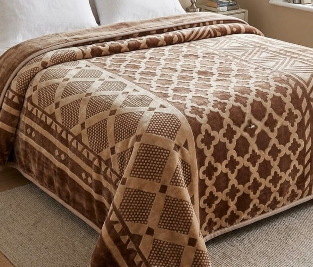 MHome Faux Mink 2ply Blankets Without Fibre-Various Colours