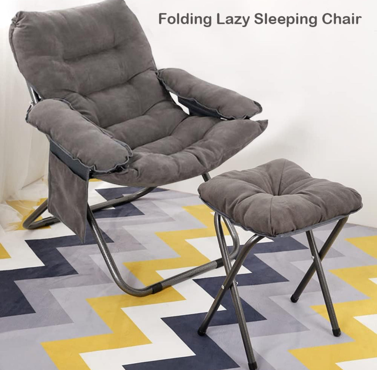 MFurn Recliner Chair With Ottoman Folding Lounge Adjustable Lazy Chair