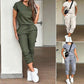 Ladies Crew Neck Top & Cargo Pants