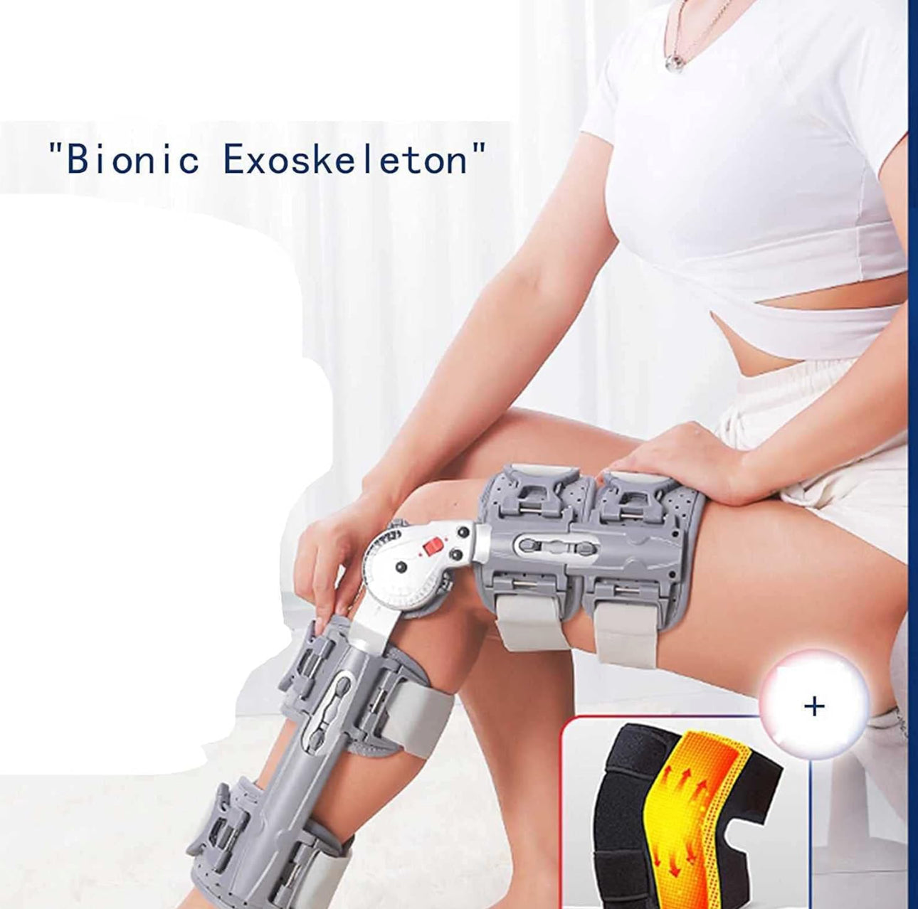 Hinged Knee Support Brace Hinged ROM Knee Brace,Post Op Knee Brace for Recovery Stabilization,ACL,MCL and PCL Injury,Adjustable Orthopedic Support Stabilizer After Surgery,Women and Men- Available Now For PreOrder Sales!