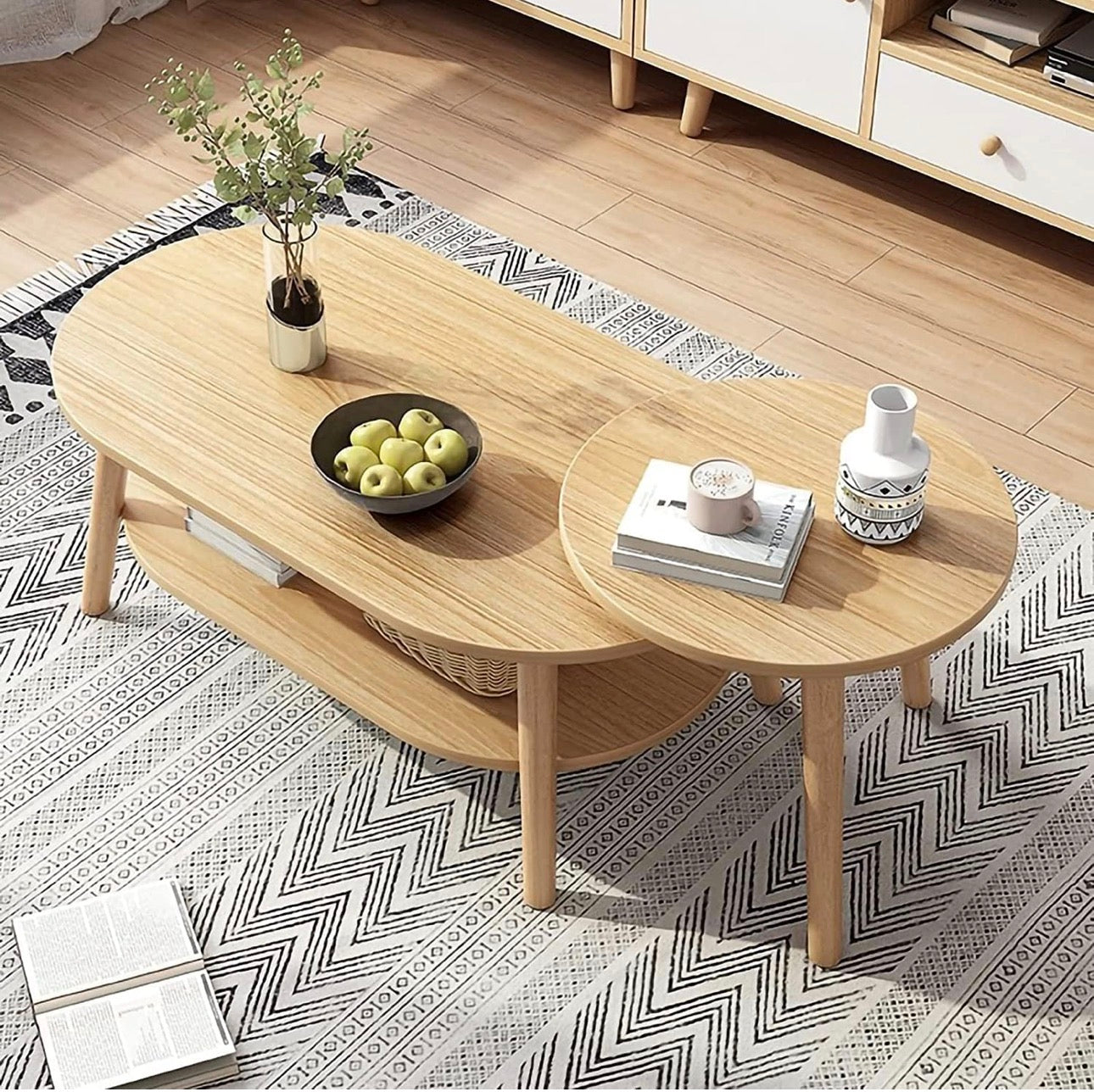 MFURN Coffee Table Modern Living Room coffe table Nesting coffee tables for living room Set of 2-Various Colours