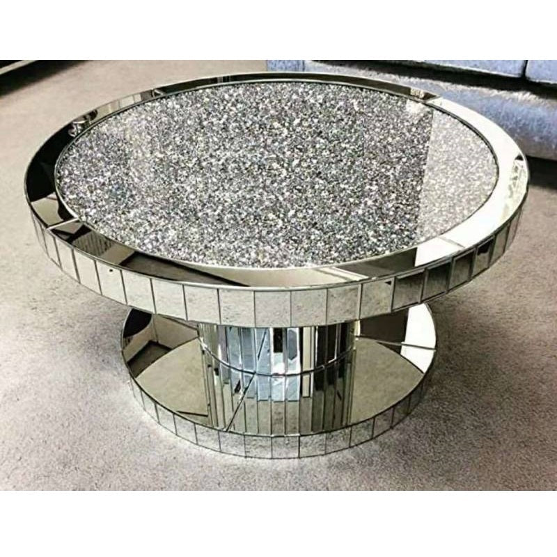 Elegant Diamond Glass Coffee Table Various Options