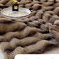 MHome Luxury Faux Fur Throw Blanket | Super Soft Faux Fur Blanket Warm 230x200cm